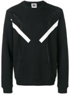 Les Hommes Urban Embellished Lines Sweatshirt - Black