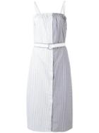 Victoria Victoria Beckham Striped Dress, Women's, Size: 10, White, Cotton