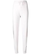 Gaelle Bonheur Side-stripe Drawstring Trousers - White