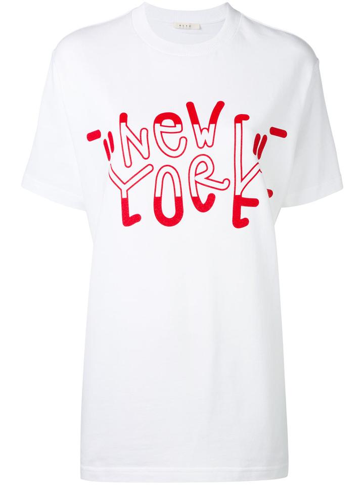 Alyx - Slogan Printed T-shirt - Women - Cotton - M, White, Cotton