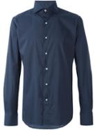 Gabriele Pasini Plain Shirt, Men's, Size: 40, Blue, Cotton/polyamide/spandex/elastane