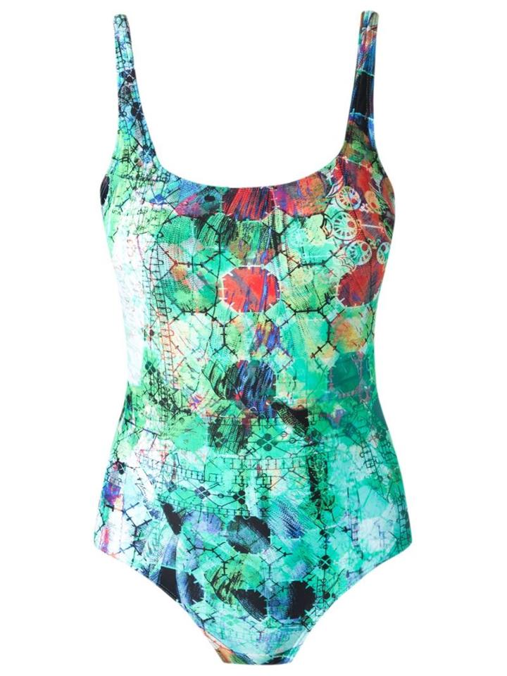 Lygia & Nanny Abstract Print Swimsuit, Women's, Size: 38, Green, Polyamide/spandex/elastane