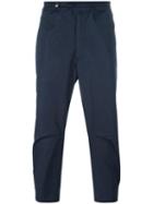 Oamc Cropped Trousers, Men's, Size: 34, Blue, Cotton