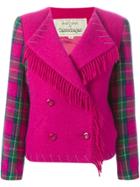 Jc De Castelbajac Vintage Fringed Blazer - Pink & Purple
