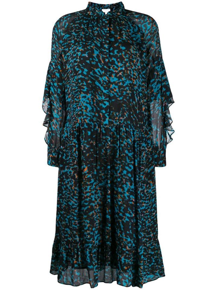 Lala Berlin Animal Print Shirt Dress - Blue