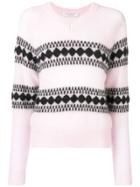 Philosophy Di Lorenzo Serafini Intarsia Knit Cardigan - Pink