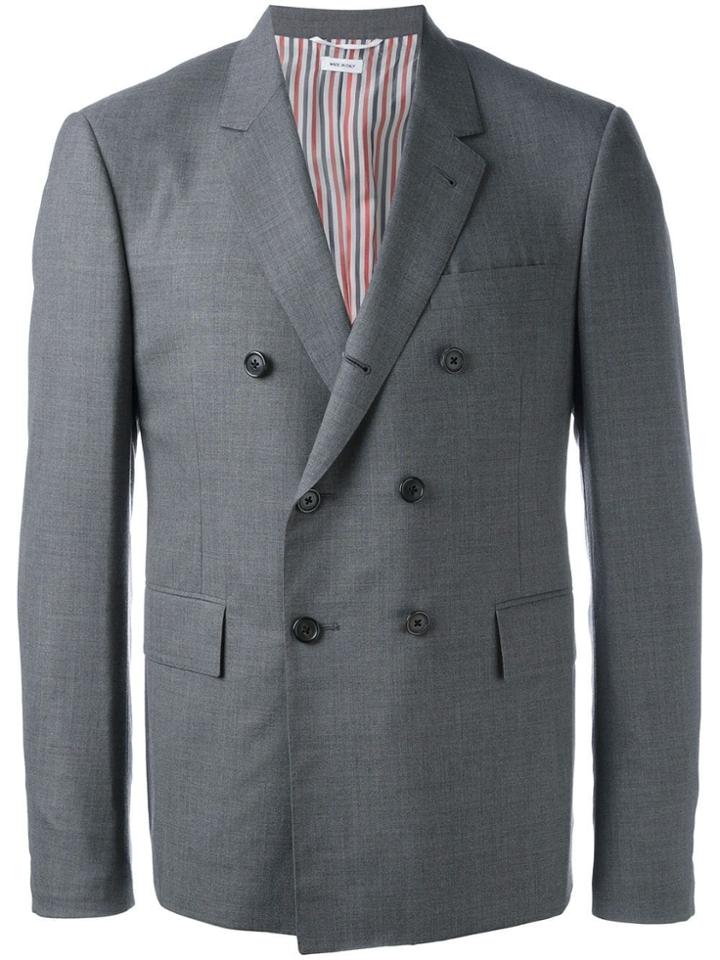 Thom Browne Double Breasted Blazer - Grey