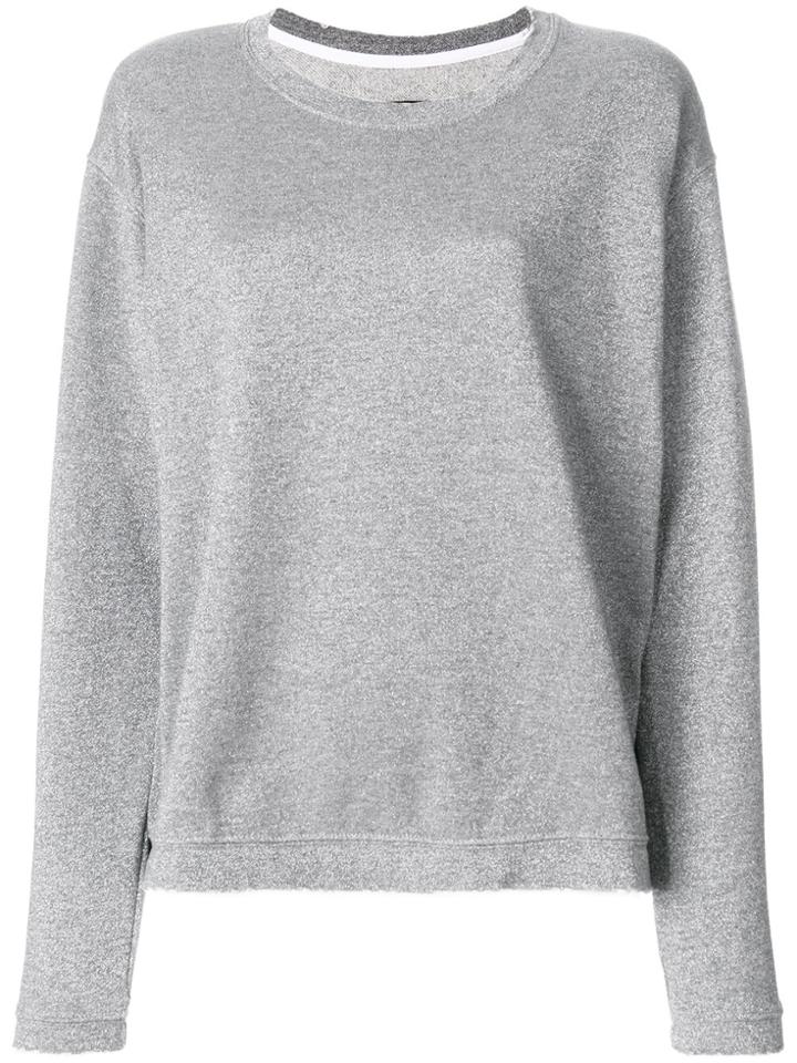 Rta Raw Edge Sweater - Metallic
