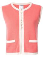 Chanel Vintage Two-tone Cashmere Vest - Pink