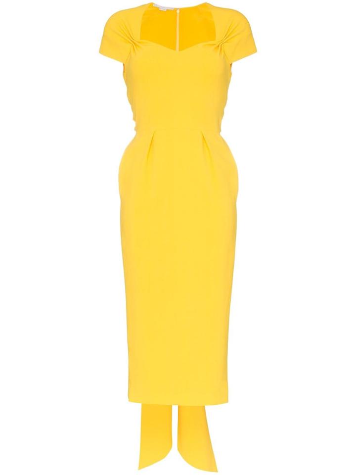 Stella Mccartney Amal Cap Sleeve Midi Dress - Yellow