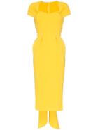 Stella Mccartney Amal Cap Sleeve Midi Dress - Yellow