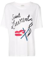 Saint Laurent Bouche Saint Laurent Boyfriend T-shirt - White