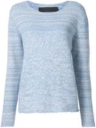 The Elder Statesman Cashmere Marled Sweater, Women's, Size: Small, Blue, Cashmere