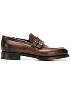 Santoni Buckled Loafers - Brown