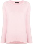 Aragona Cashmere Scoop Neck Sweater - Pink