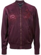 Diesel 'j-blues' Bomber Jacket, Men's, Size: Large, Red, Cotton/rayon