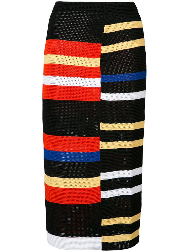 Proenza Schouler - Striped Skirt - Women - Cotton/polyester/viscose/polyimide - S, Black, Cotton/polyester/viscose/polyimide