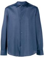 Corneliani Plain Button Shirt - Blue