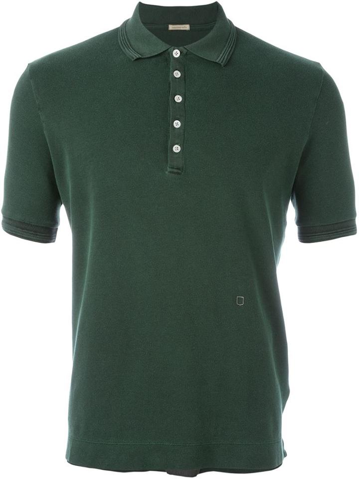 Massimo Alba Ribbed Collar Polo Shirt