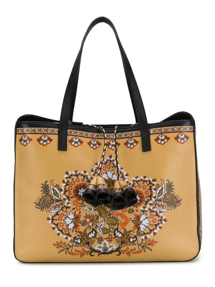 Etro Floral Print Tote Bag - Neutrals