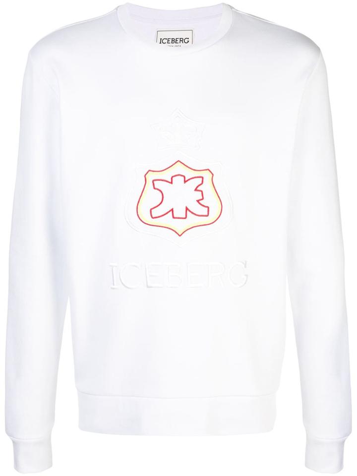 Iceberg Embroidered Logo Jumper - White