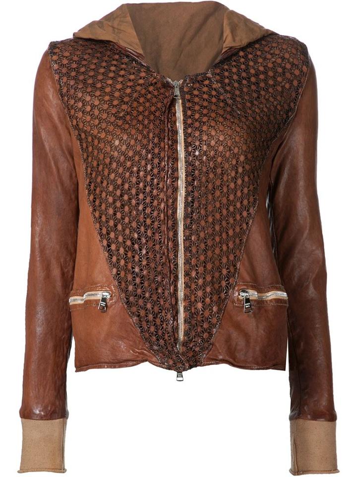 Giorgio Brato Mesh Overlay Hooded Jacket