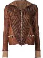 Giorgio Brato Mesh Overlay Hooded Jacket