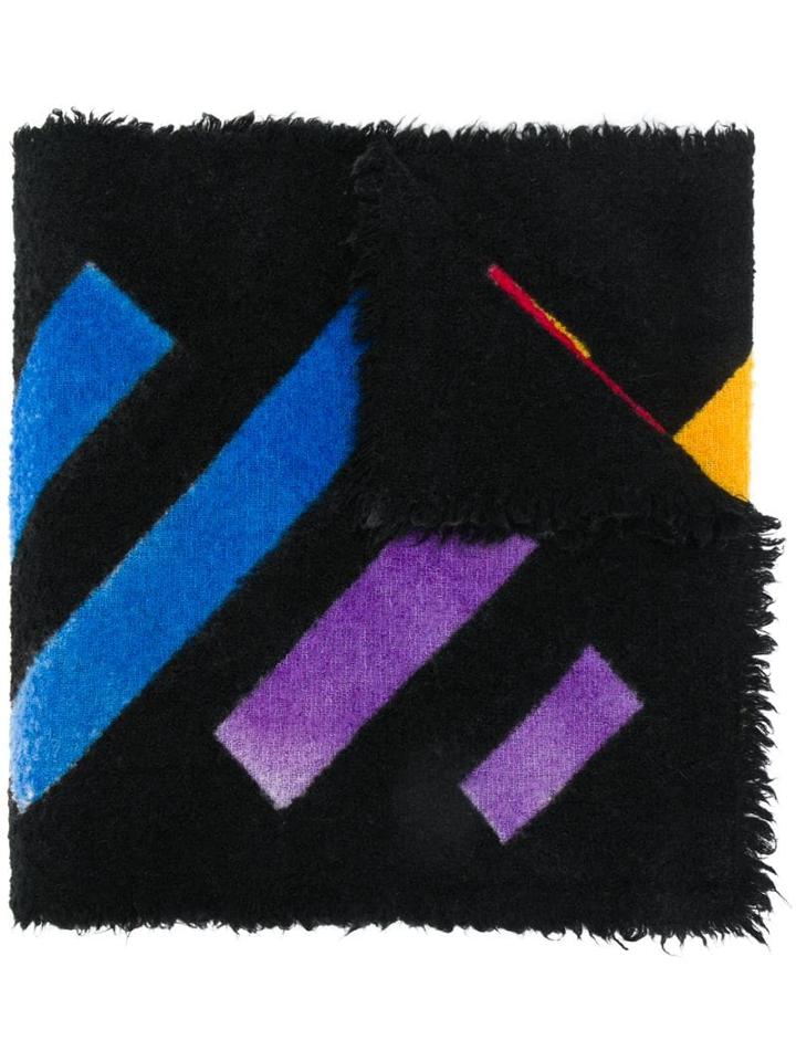 Faliero Sarti Playlist Striped Scarf - Black