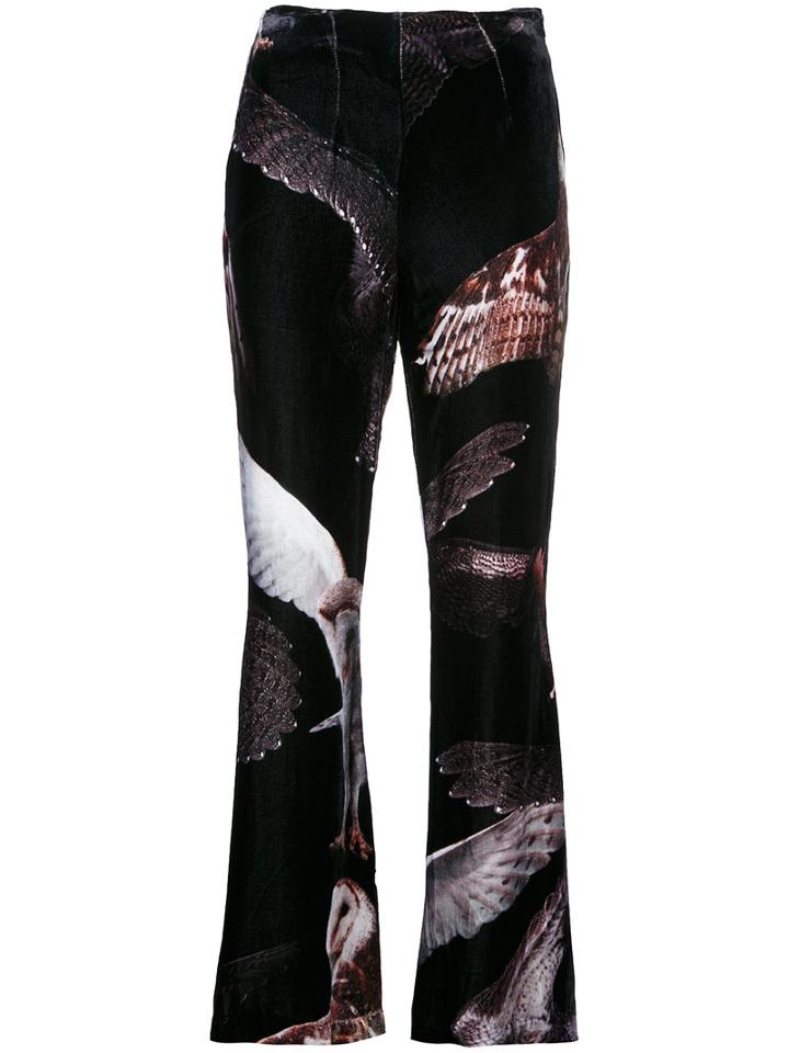 Romance Was Born - Bird Of Prey Velvet Flares - Women - Silk/viscose - 10, Women's, Black, Silk/viscose