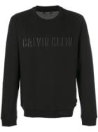 Calvin Klein Logo Embroidered Sweatshirt - Black