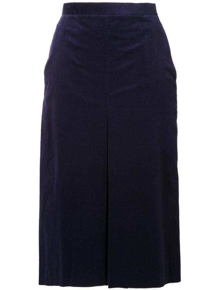 Cityshop Box Pleated Pencil Skirt, Women's, Size: 36, Blue, Cotton/polyurethane