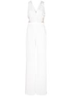 Jonathan Simkhai Sateen Lingerie Lace Jumpsuit - White