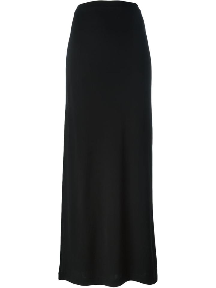 T By Alexander Wang Overlay Maxi Skirt, Women's, Size: M, Black, Rayon