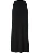 T By Alexander Wang Overlay Maxi Skirt, Women's, Size: M, Black, Rayon