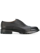 Doucal's Cap Toe Oxford Shoes - Black