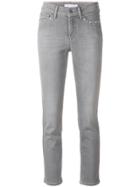 Cambio Pearl Embellished Jeans - Grey
