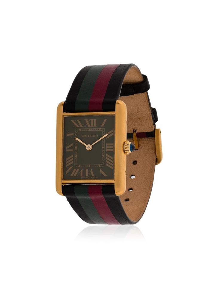 La Californienne Black, Red And Green Cartier Tank Titan Vega Watch
