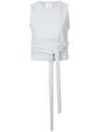 Cinq A Sept Wrap Tie Waist Tank Top - Grey