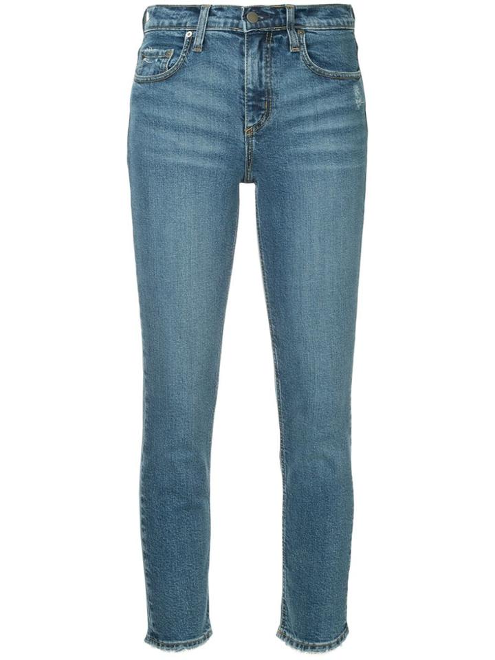 Nobody Denim Frayed-hem Skinny Jeans - Blue