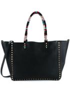 Valentino Garavani Medium 'rockstud' Beaded Handle Tote