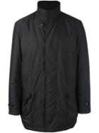 Fay Button & Zip Fastening Coat, Men's, Size: Medium, Black, Polyester/polyamide