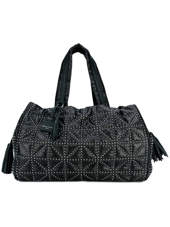 Sonia Rykiel - Embellished Tote - Women - Leather/polyester - One Size, Black, Leather/polyester