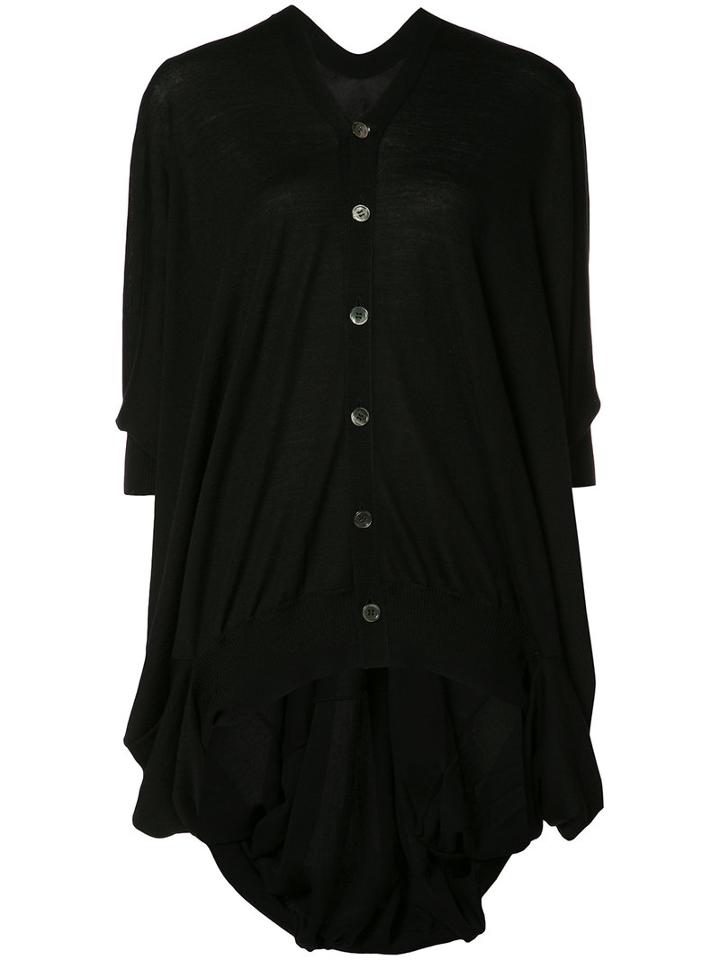 Junya Watanabe Comme Des Garçons Draped Cardigan, Women's, Size: Small, Black, Wool