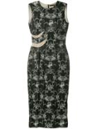 Alexander Mcqueen Vintage Floral Baroque Dress - Black