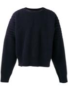 Hed Mayner Basic Ribbed Jumper - Blue