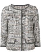 Herno Short Tweed Jacket - Grey