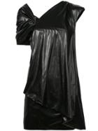 Vionnet Draped Detail One Shoulder Dress - Black