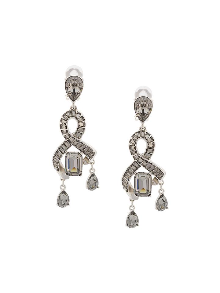 Oscar De La Renta Entwined Earrings - Black