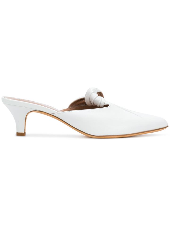 Maryam Nassir Zadeh Twist Front Mules - White