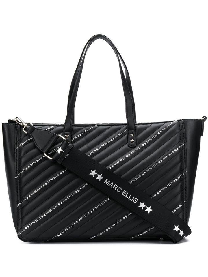 Marc Ellis Rainbow Quilted Tote - Black